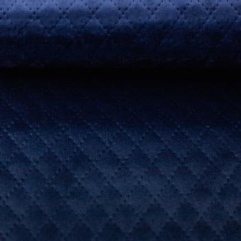 Wattierter Samt-Stepper Tokio, uni, blau